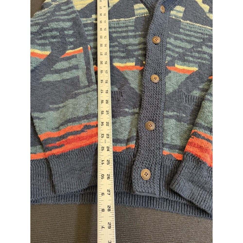 Faherty Size TVCH Aztec Eagle Thunder Voice Cardigan L - Picture 4 of 8